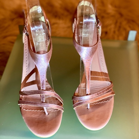 BCBG Metallic Pink Strappy Sandal - Picture 2 of 8